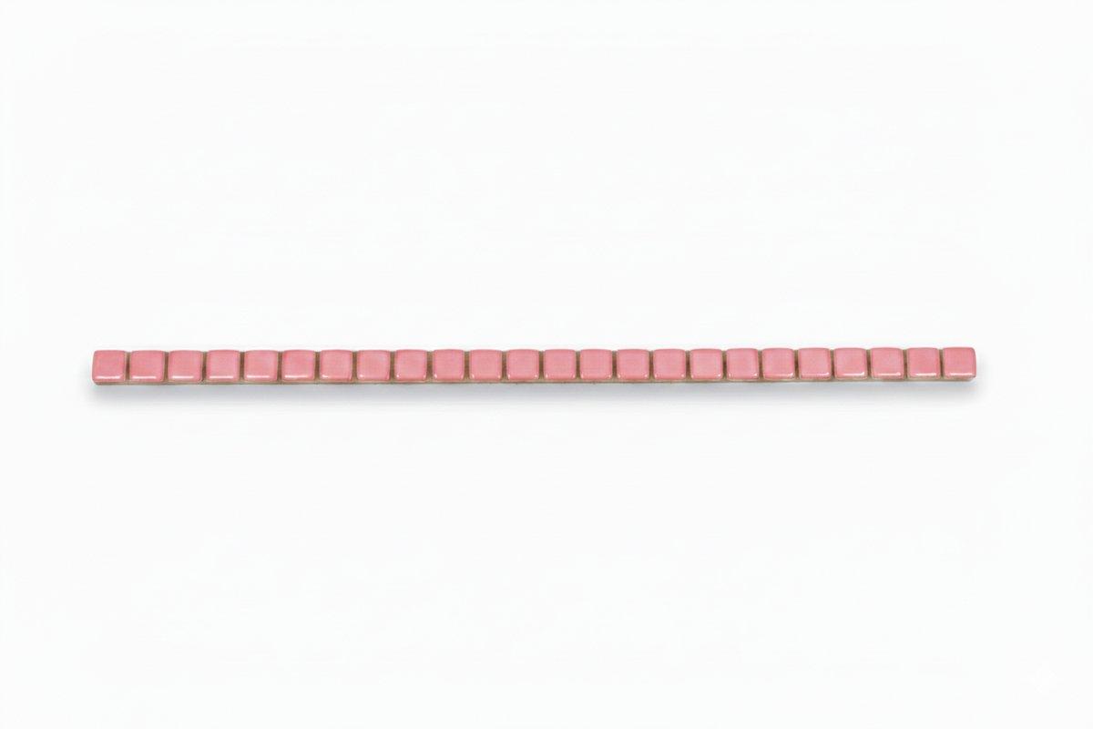 1 X 30 SERAMİK BORDÜR PEMBE CAMLI TÜRKİYE