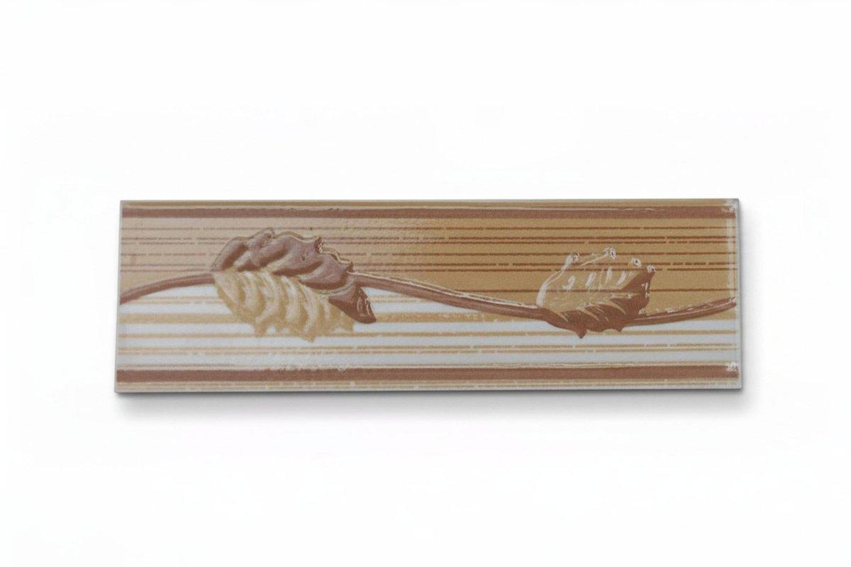 8 X 25 SERAMİK BORDÜR LEAF RİGA KARAMEL
