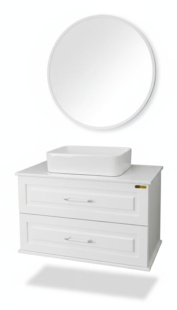 BANYO DOLABI GOLD BANYO 5300 BEYAZ 80 CM