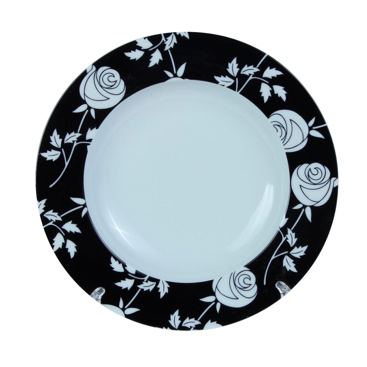 KÜTAHYA PORSELEN LB23CK612 ÇUKUR TABAK SİYAH ÇİÇEK