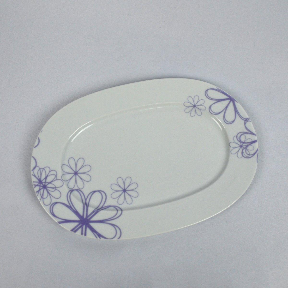 KÜTAHYA PORSELEN LB24KY910 KAYIK TABAK LİLA ÇİÇEK
