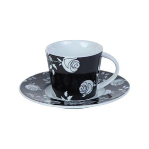 KÜTAHYA PORSELEN TL02CT612 ÇAY FİNCANI VE TABAĞI SİYAH