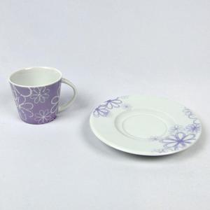 KÜTAHYA PORSELEN TL02CT910 ÇAY FİNCANI VE TABAĞI LİLA